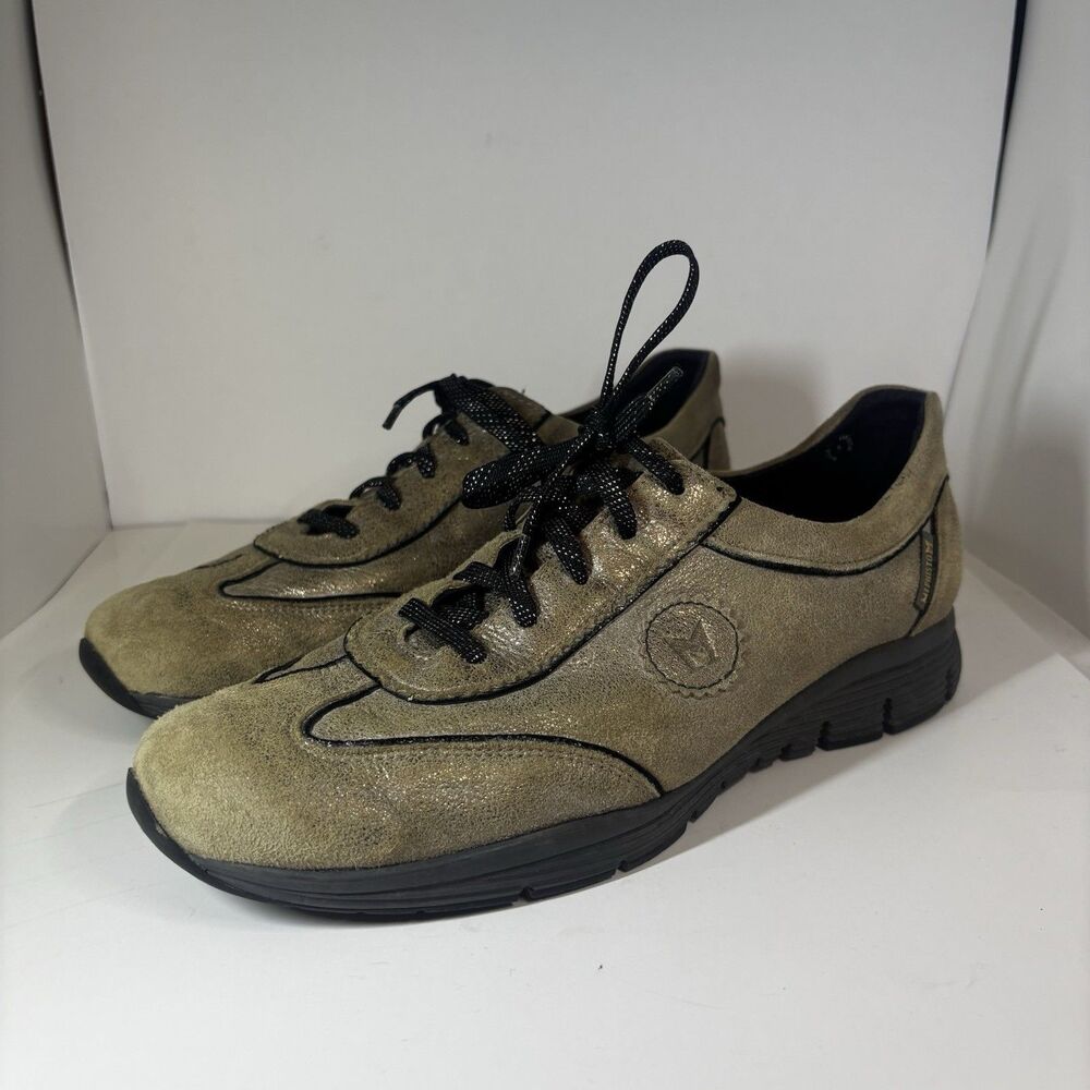 Mephisto Runoff Air Jet System Athletic Metallic Leather Shoes Womens 10